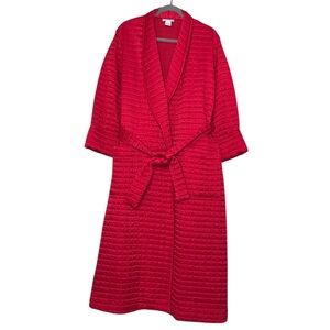 Medium Natori Silk Quilted Red Bathrobe Robe Lounge